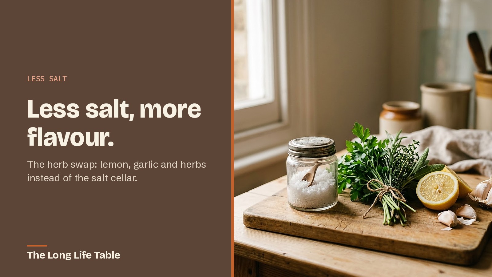 Less salt, more flavour: the herb swap